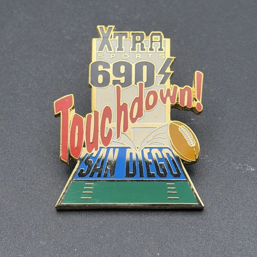NFL Football San Diego Chargers Xtra Sports 690‎ Touchdown! Lapel Hat Pin